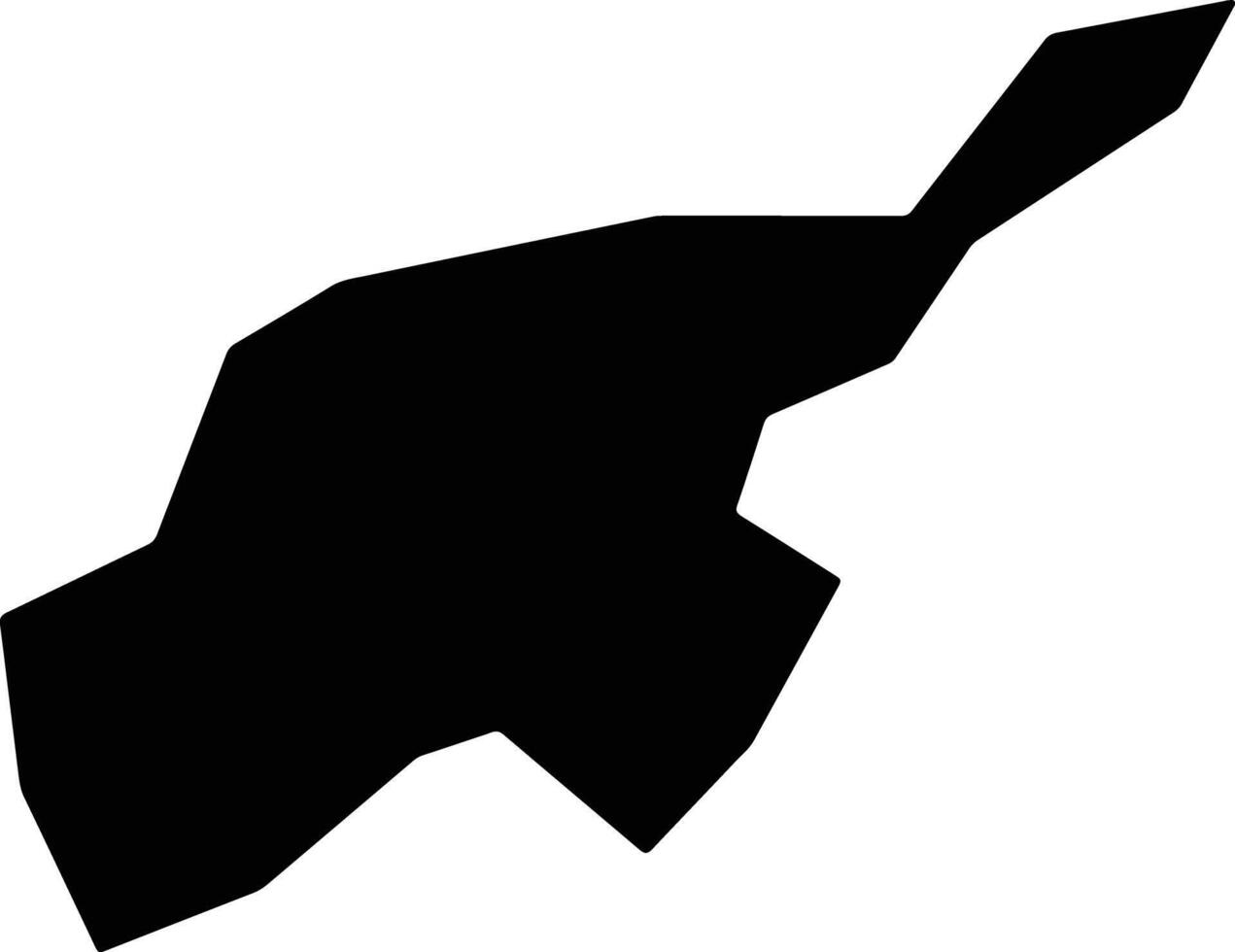 Ukanafun Nigeria silhouette map vector