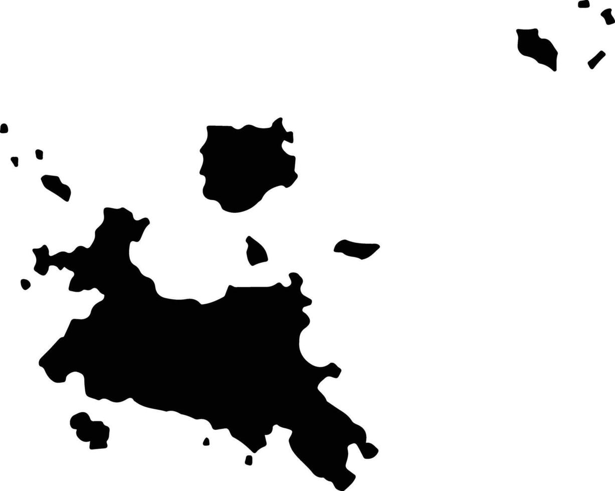 Ukerewe Tanzania silhouette map vector