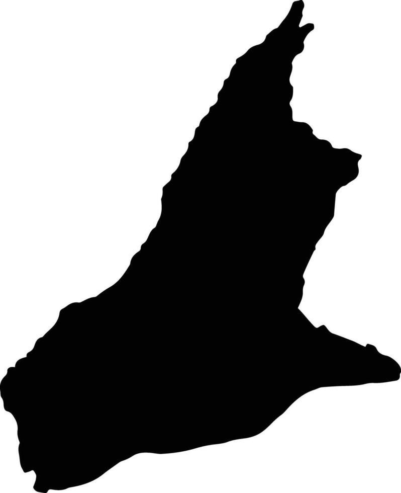Ukhrul India silhouette map vector