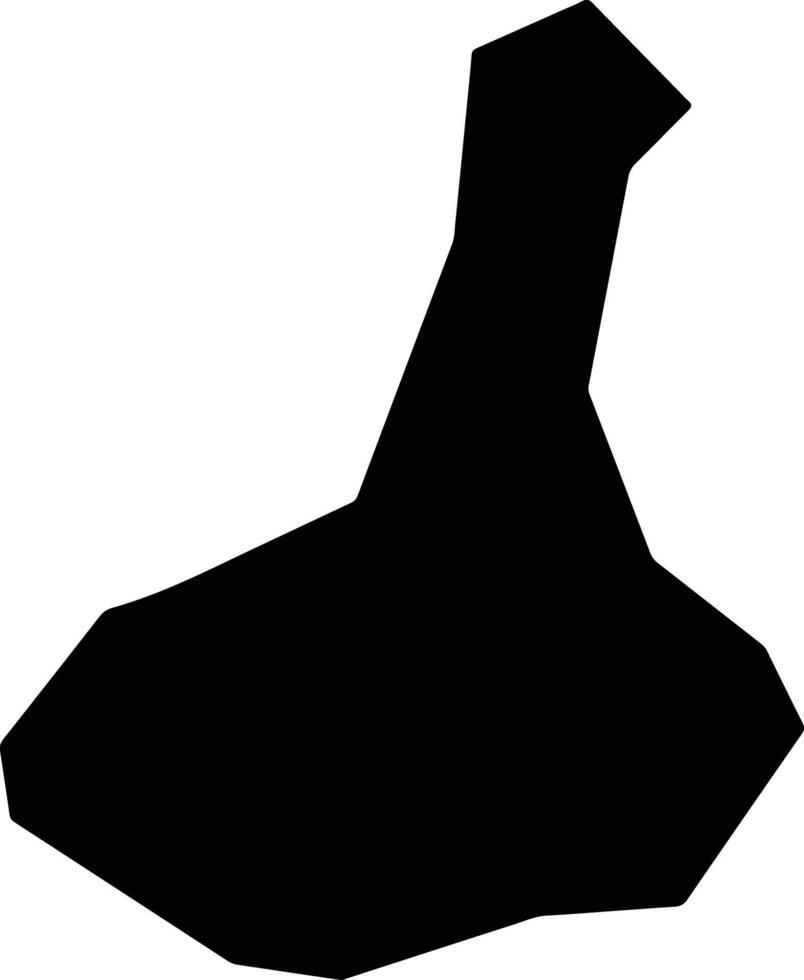 Ukwa West Nigeria silhouette map vector