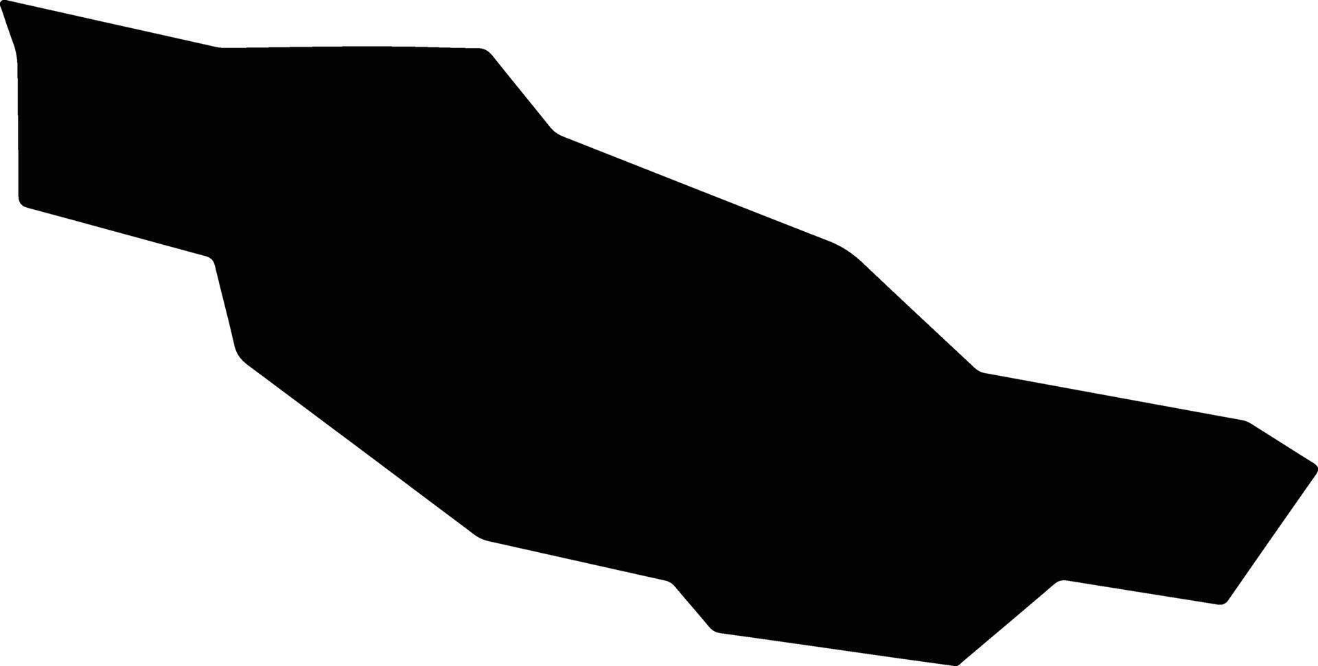 Ulanskiy Kazakhstan silhouette map vector