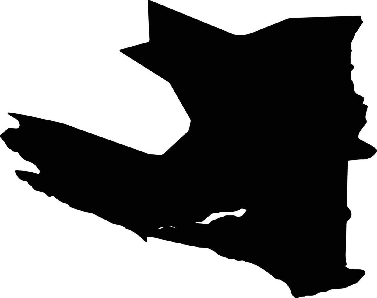 Ulcinj Municipality Montenegro silhouette map vector