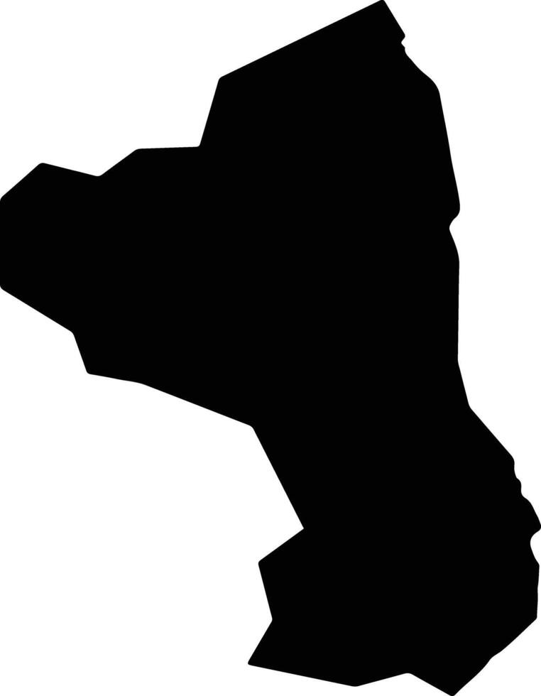Uljin gun South Korea silhouette map vector