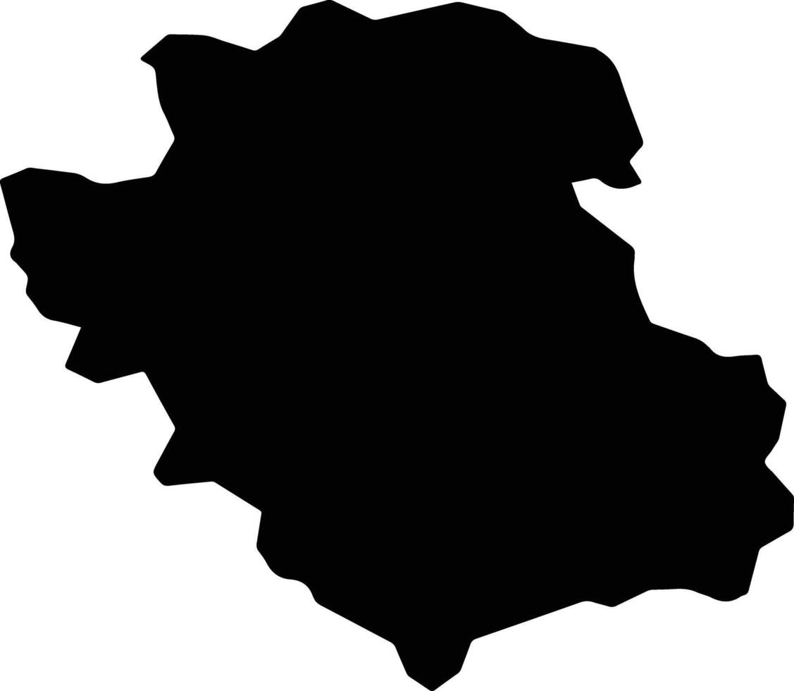 Ulubey Turkey silhouette map vector