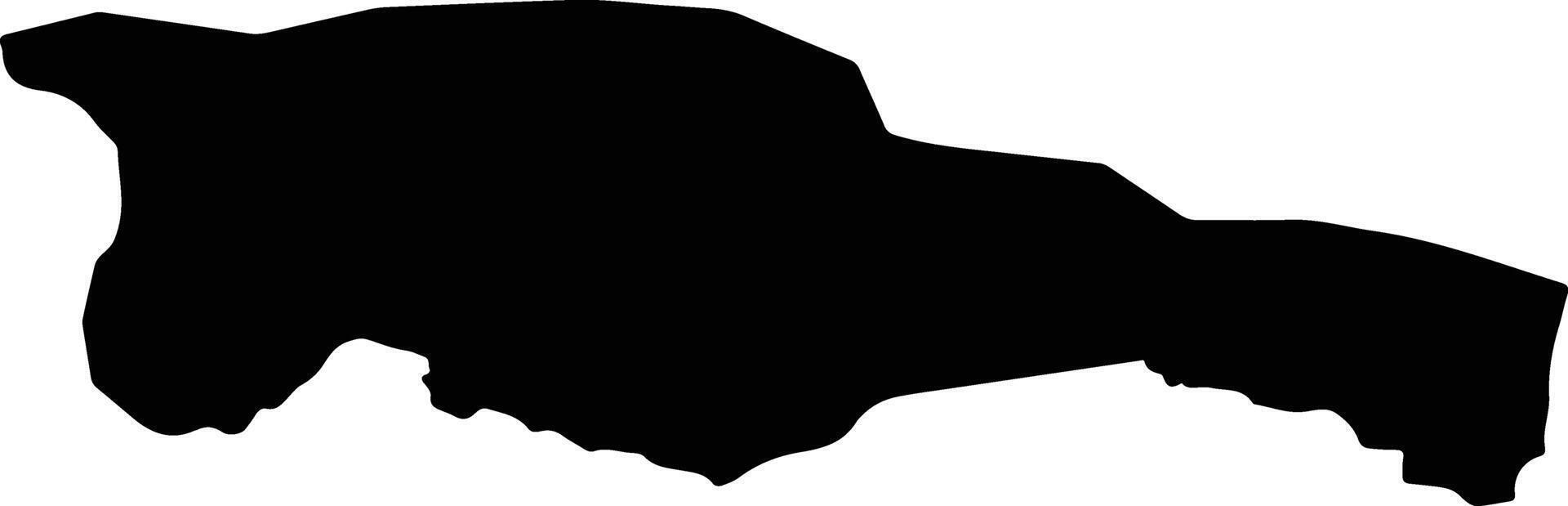 Uludere Turkey silhouette map vector
