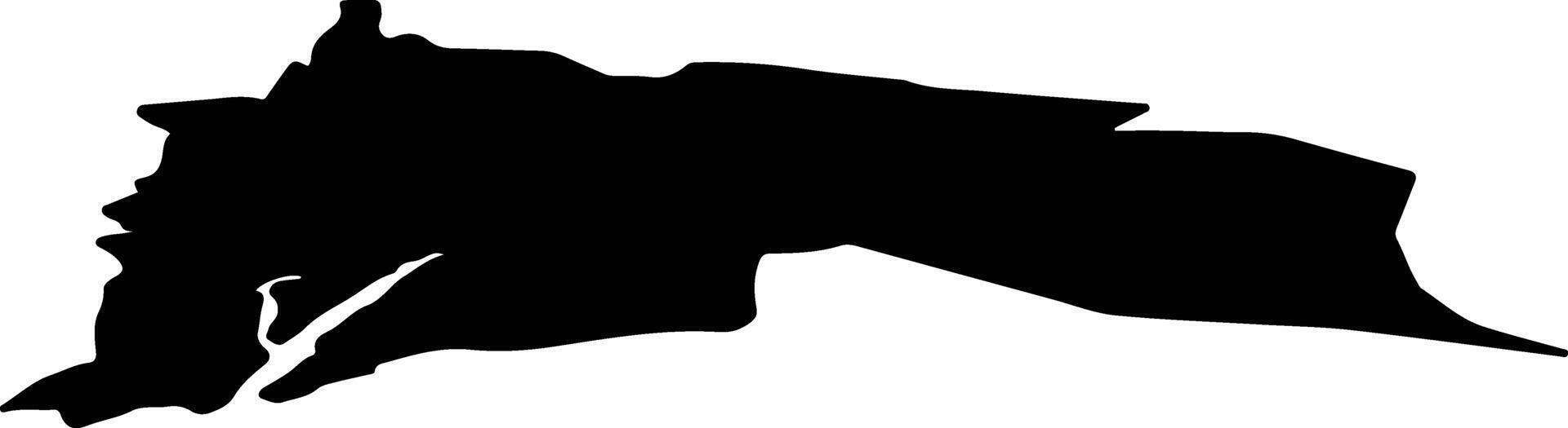 Ulvik nor Norway silhouette map vector