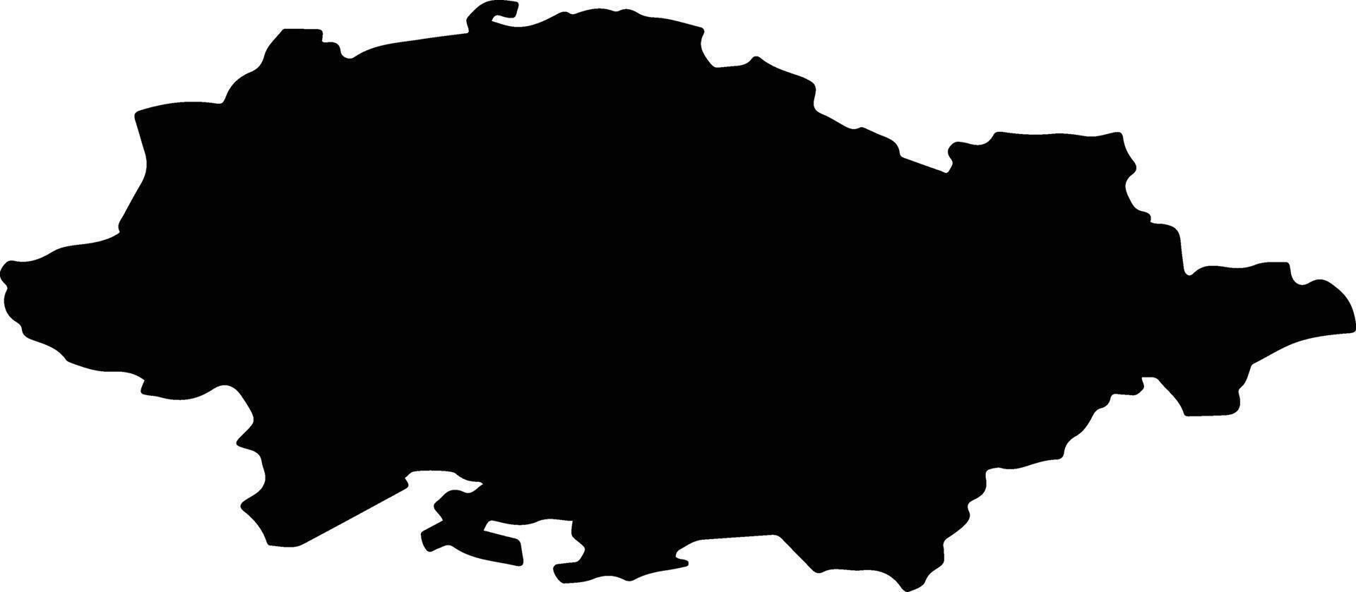 Ulyanovsky District Russia silhouette map vector