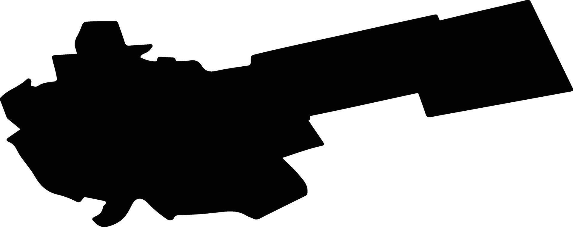 UMBRARESTI Romania silhouette map vector