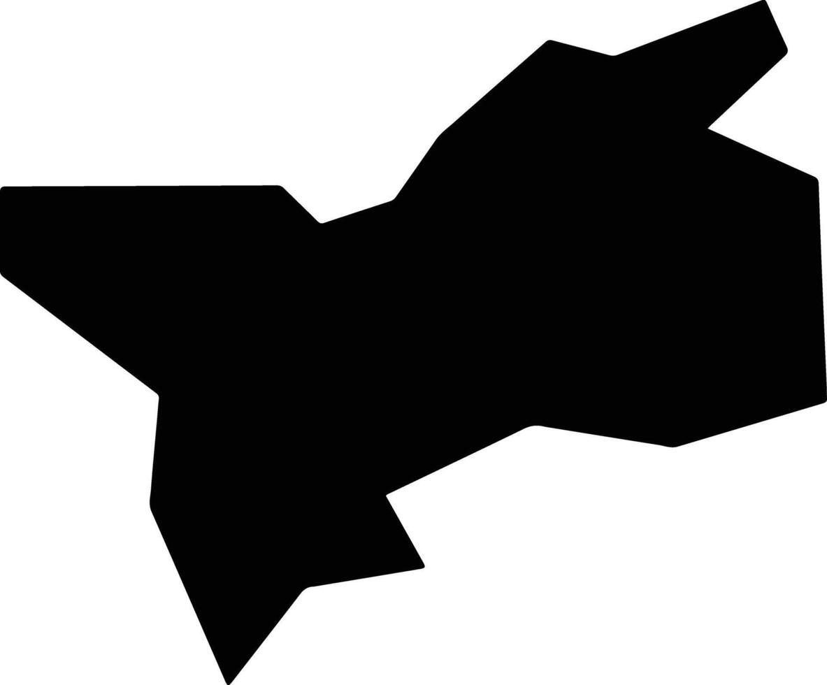 Umerkot Pakistan silhouette map vector