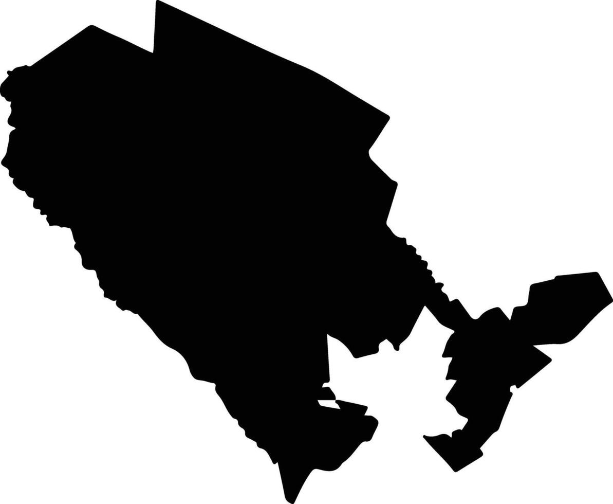 Umguza Zimbabwe silhouette map vector