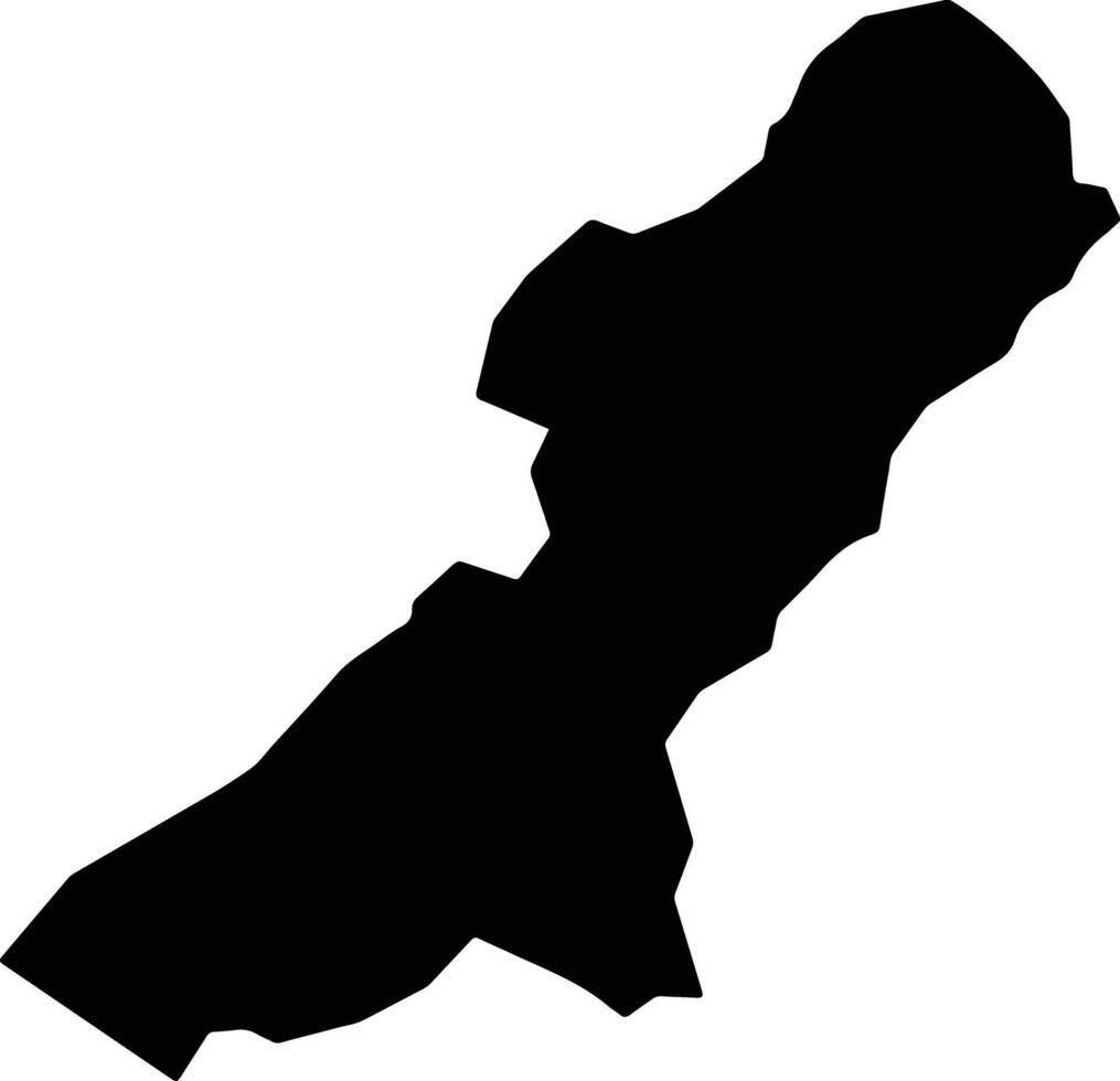 Umling Bhutan silhouette map vector