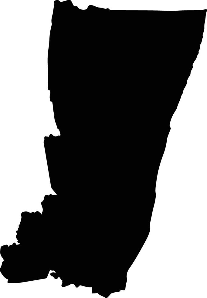 Umkhanyakude South Africa silhouette map vector