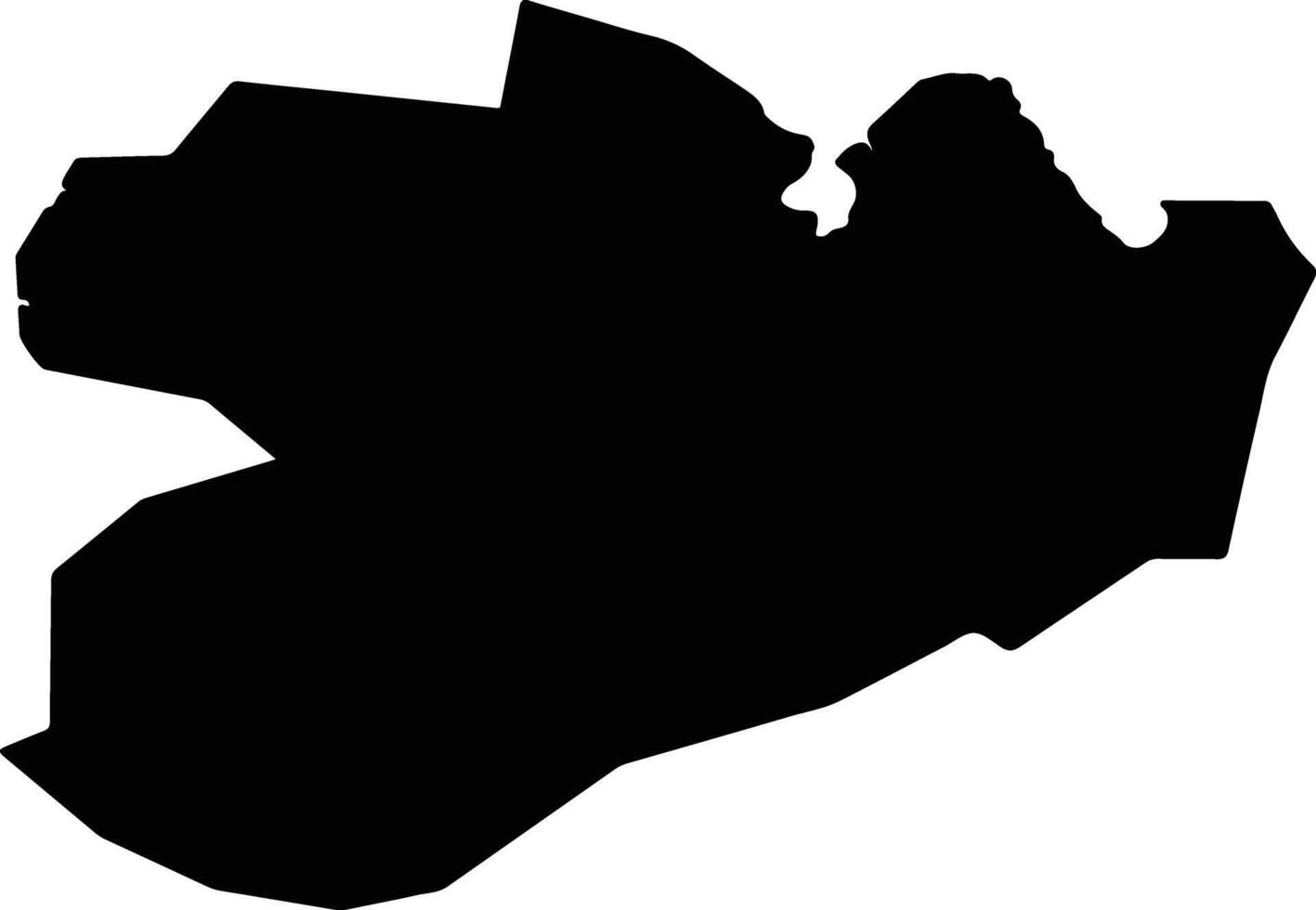 Unchon North Korea silhouette map vector