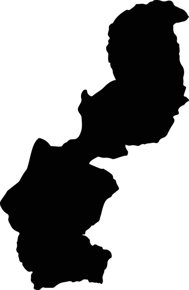 Une Colombia silhouette map vector