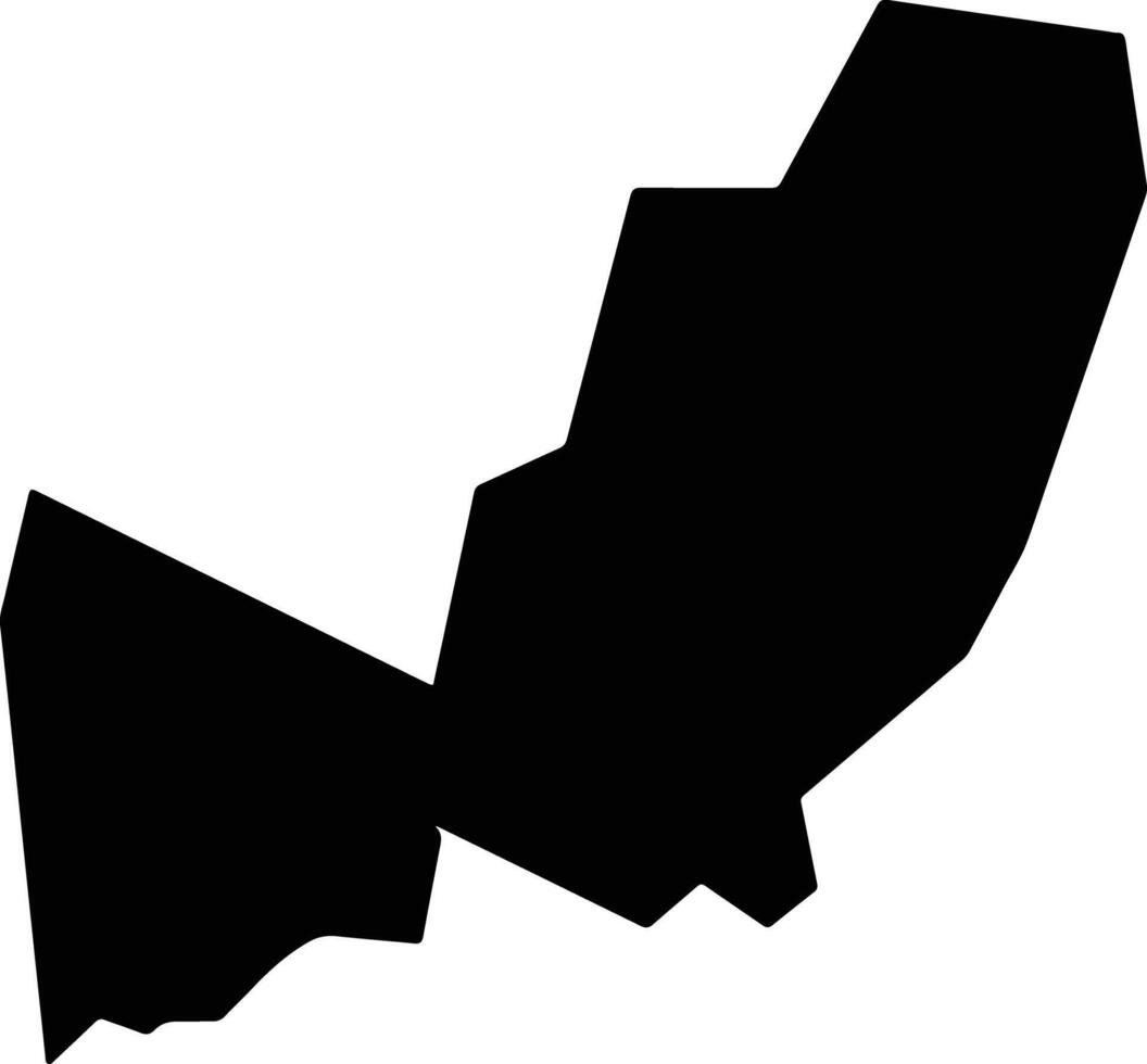 Unggai Benna District Papua New Guinea silhouette map vector