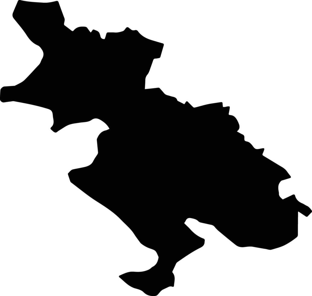 Ung Hoa Vietnam silhouette map vector