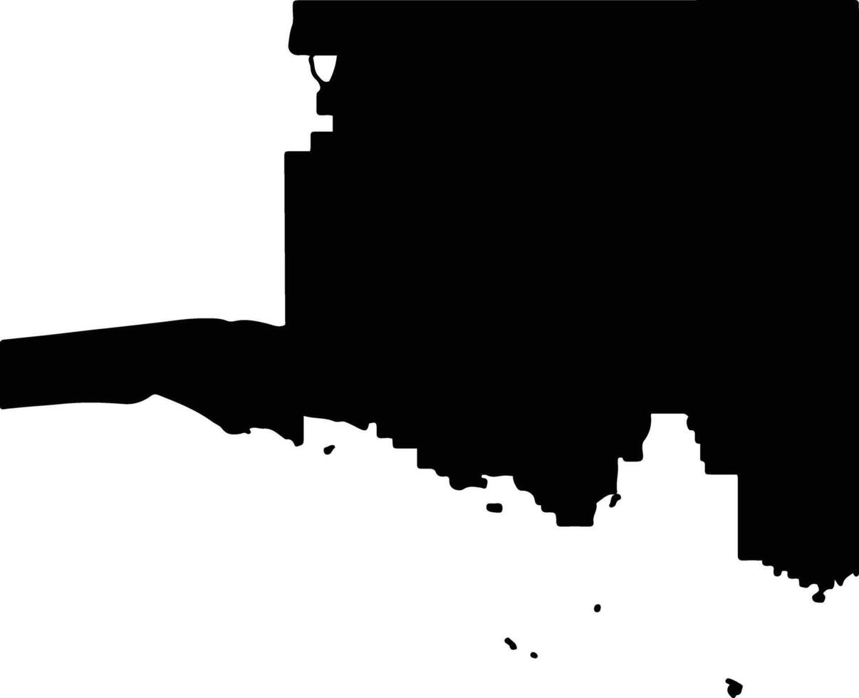 Unincorporated SA Australia silhouette map vector