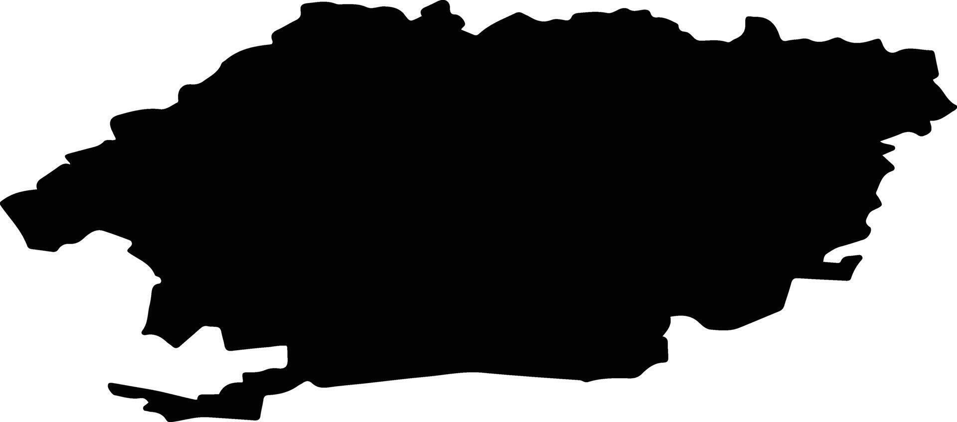 Uninsky District Russia silhouette map vector