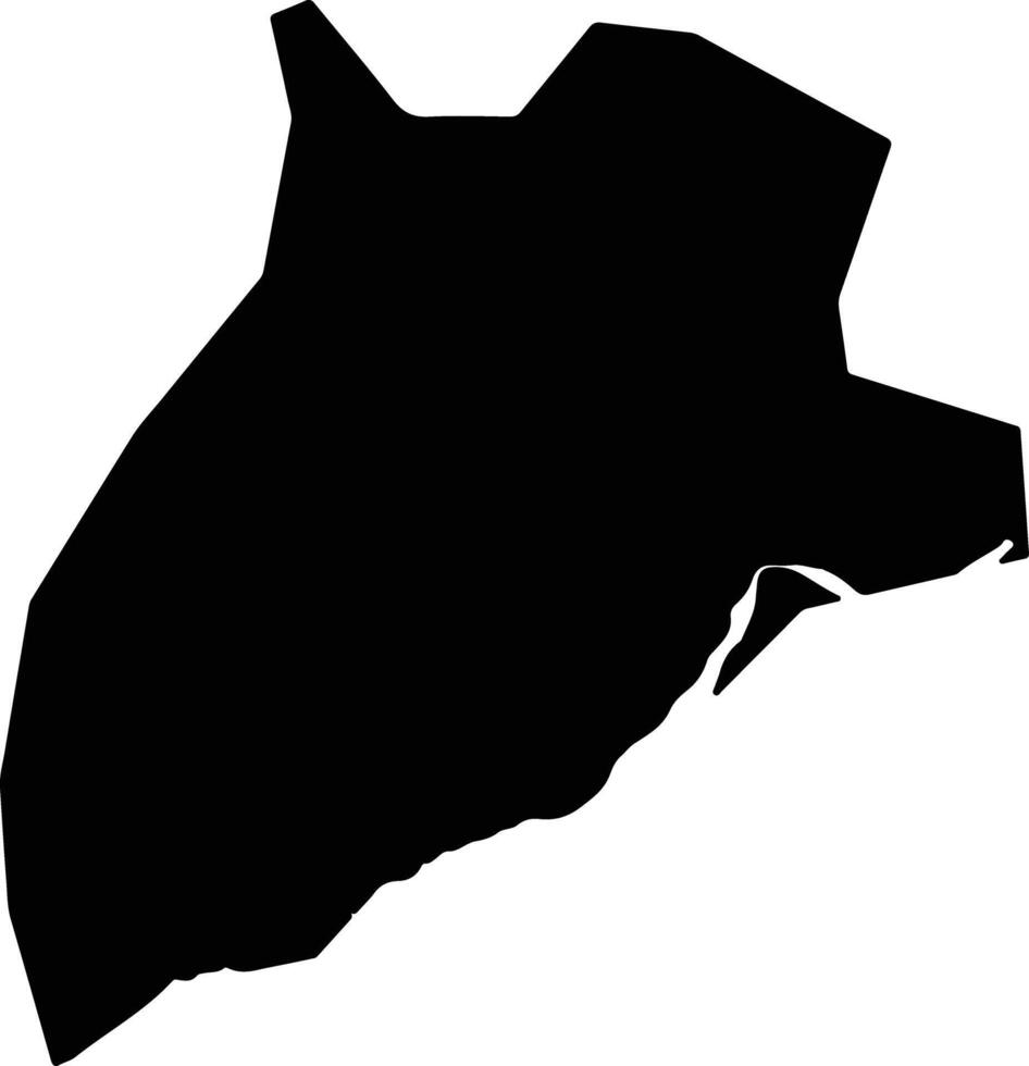 Unjon North Korea silhouette map vector
