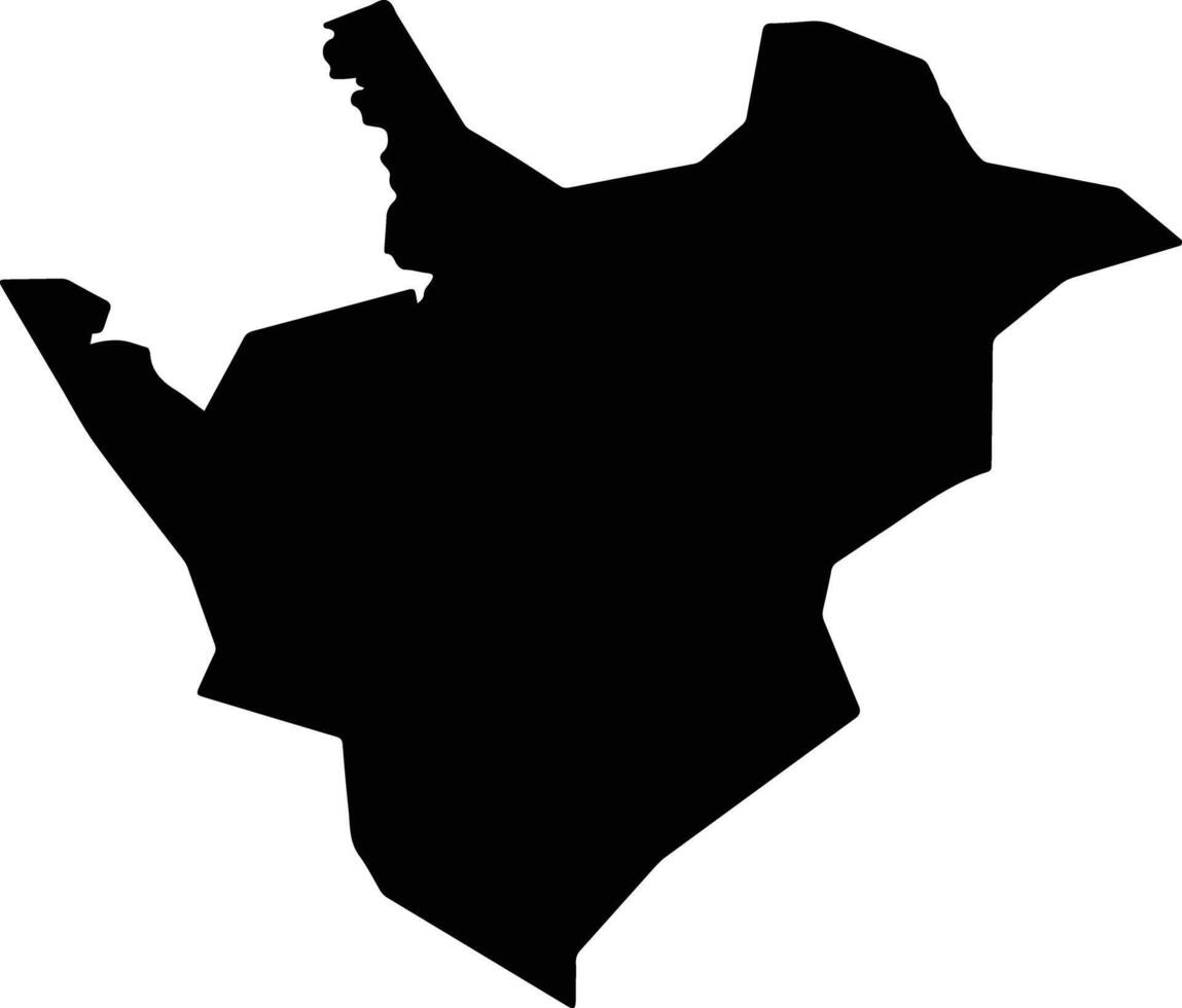 Unryul North Korea silhouette map vector