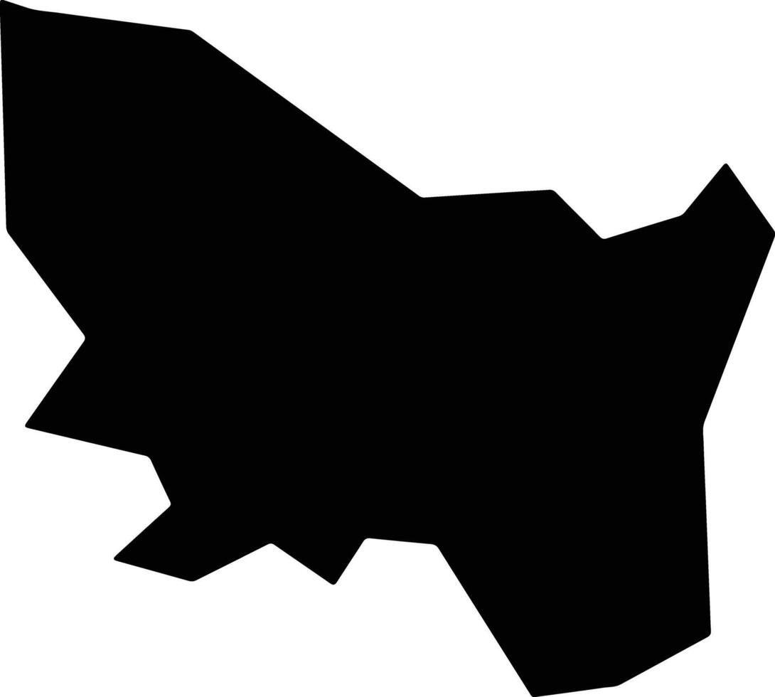Unpha North Korea silhouette map vector