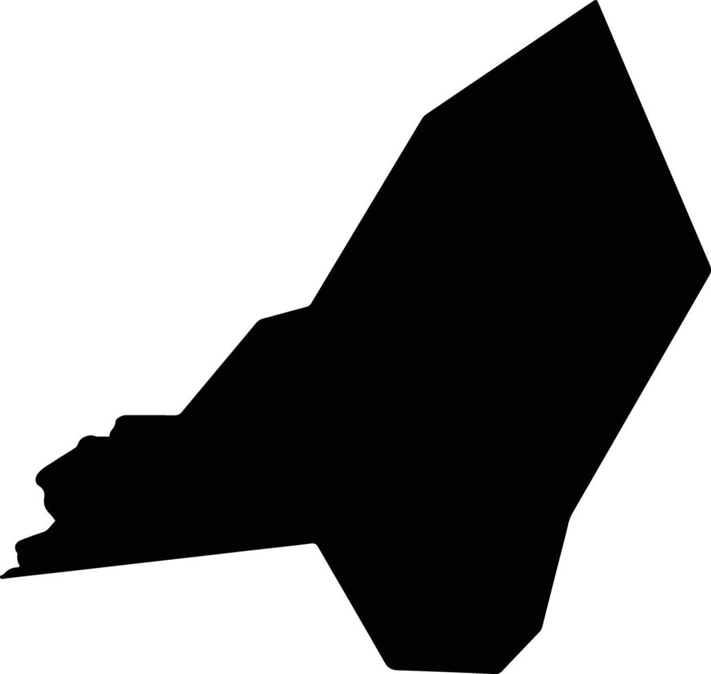 Upper Dir Pakistan silhouette map vector