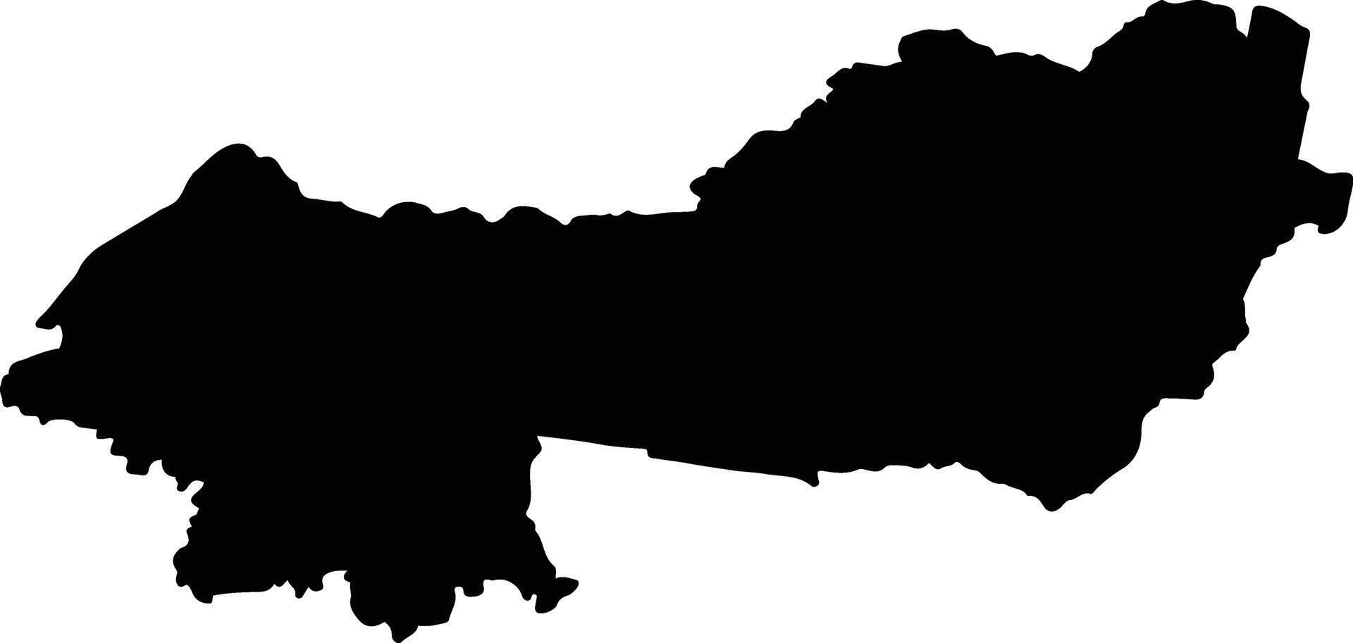 Upper Hunter Australia silhouette map vector