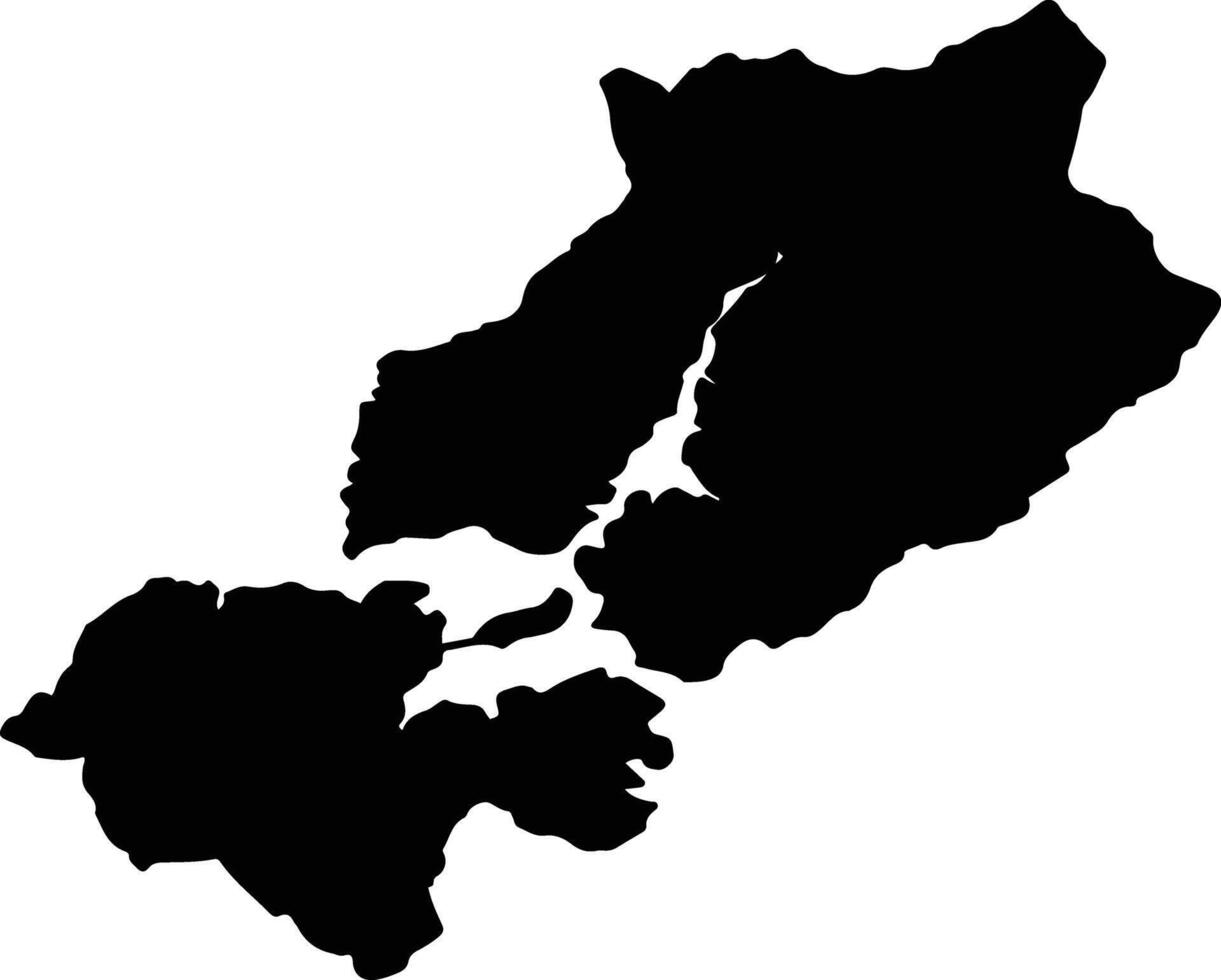 Upper Harbour Local Board Area New Zealand silhouette map vector