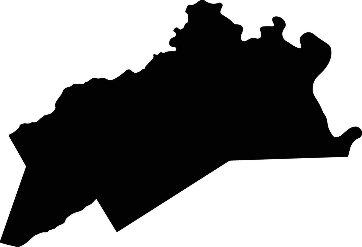 Uracoa Venezuela silhouette map vector