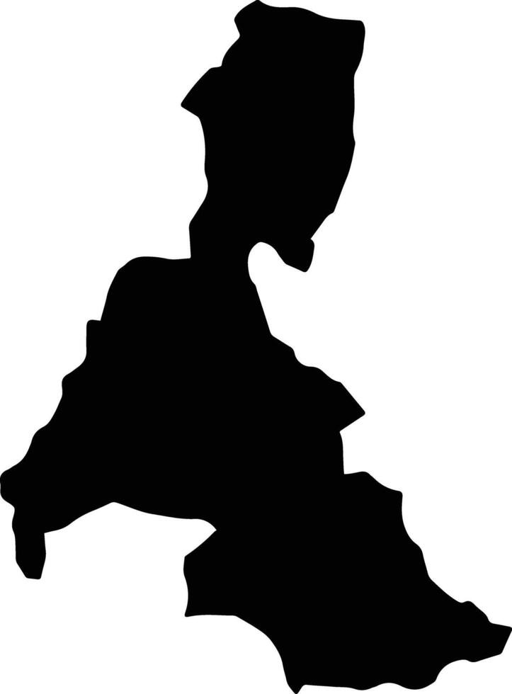 Urachiche Venezuela silhouette map vector