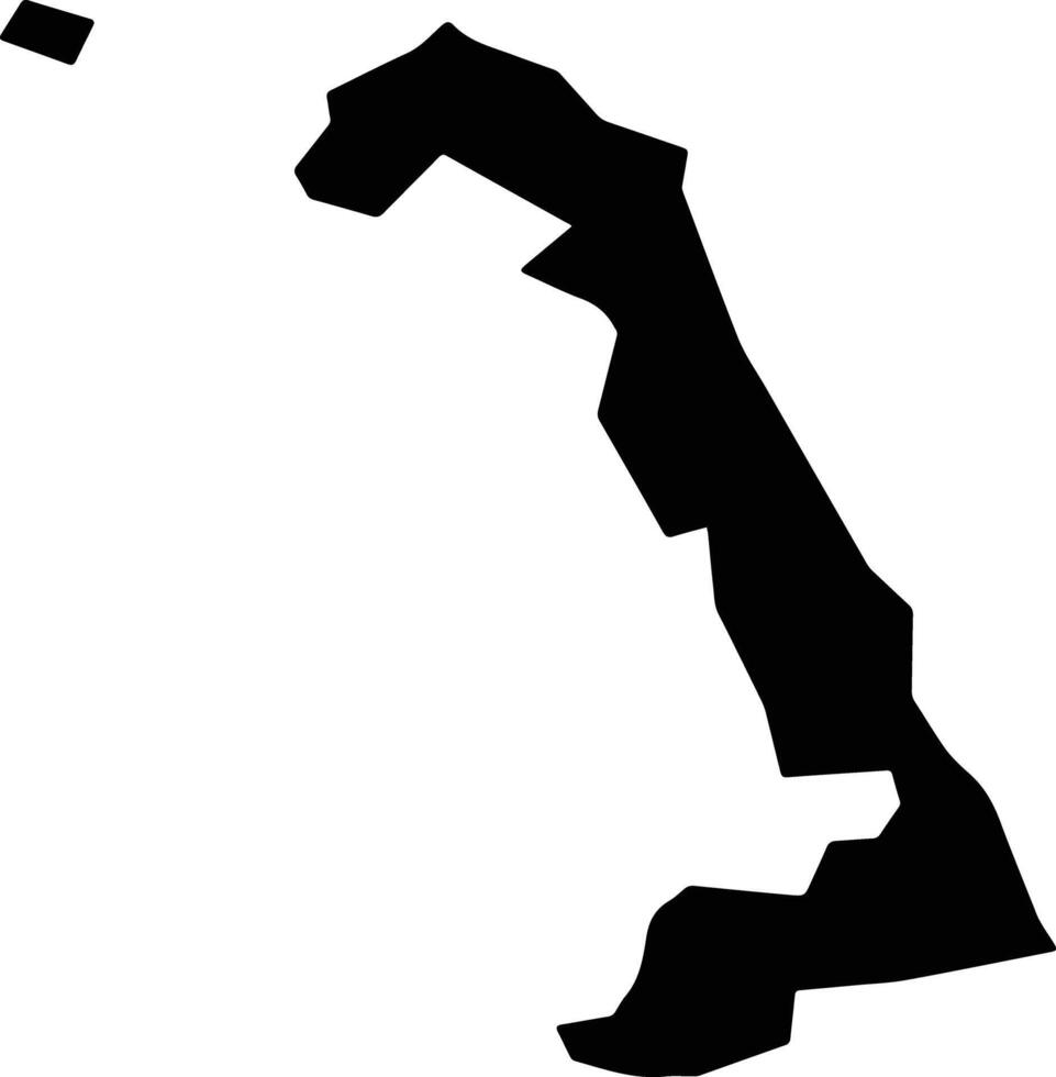 urban okrug of Derbent Russia silhouette map vector