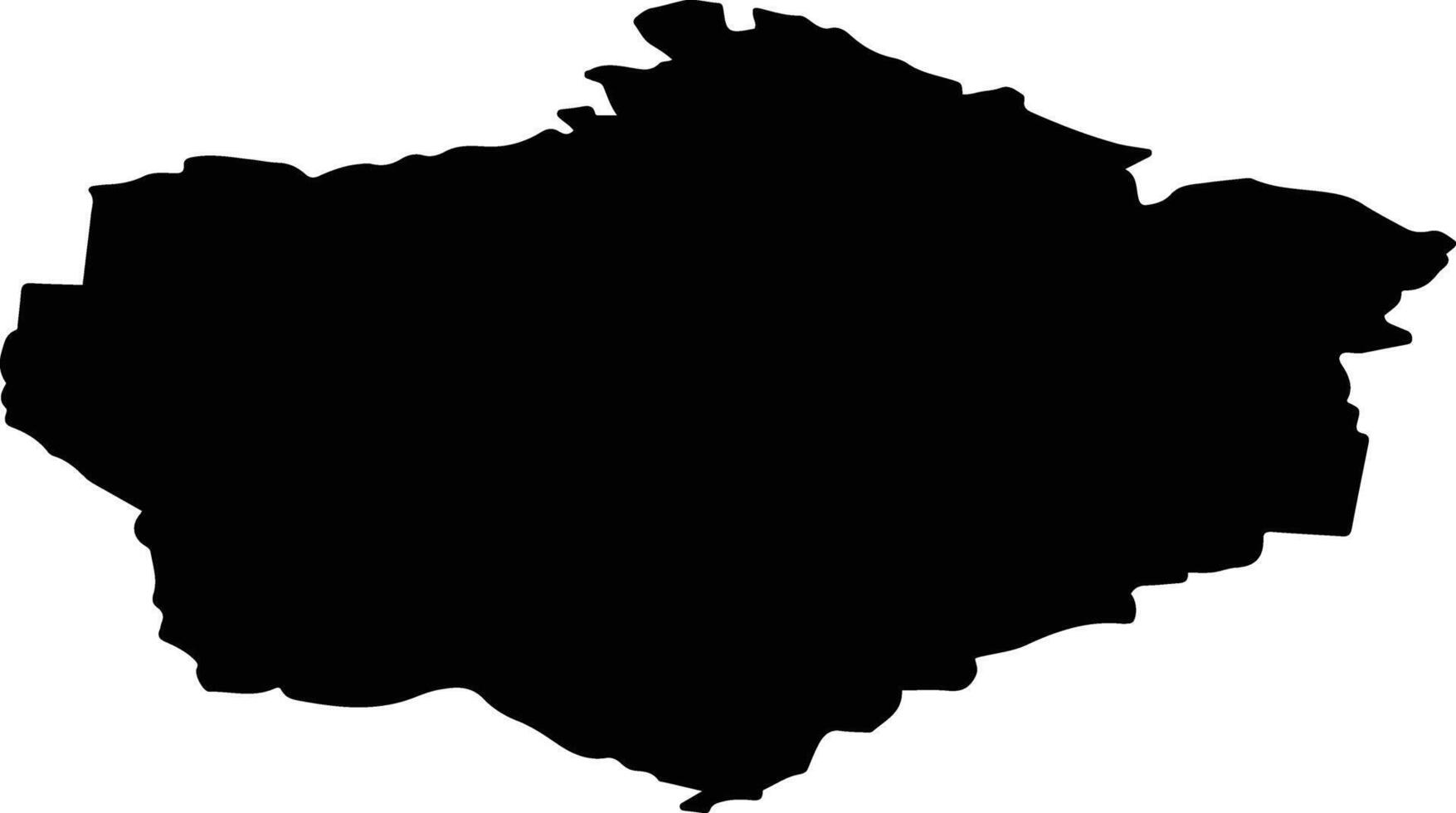 Urensky District Russia silhouette map vector
