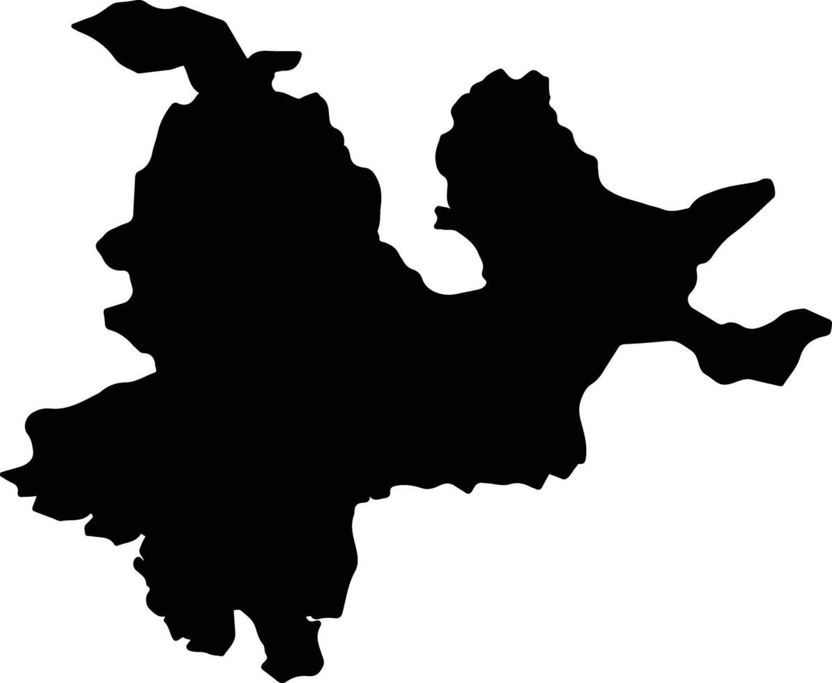 Urla Turkey silhouette map vector