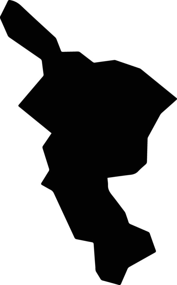 Uruana de Minas Brazil silhouette map vector