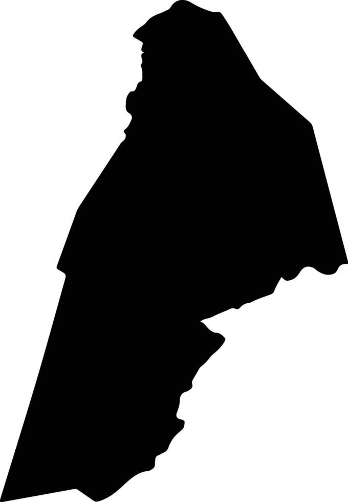 Urumaco Venezuela silhouette map vector