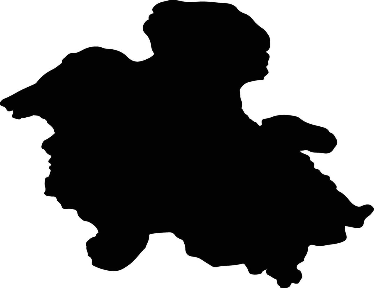 Urumia Iran silhouette map vector