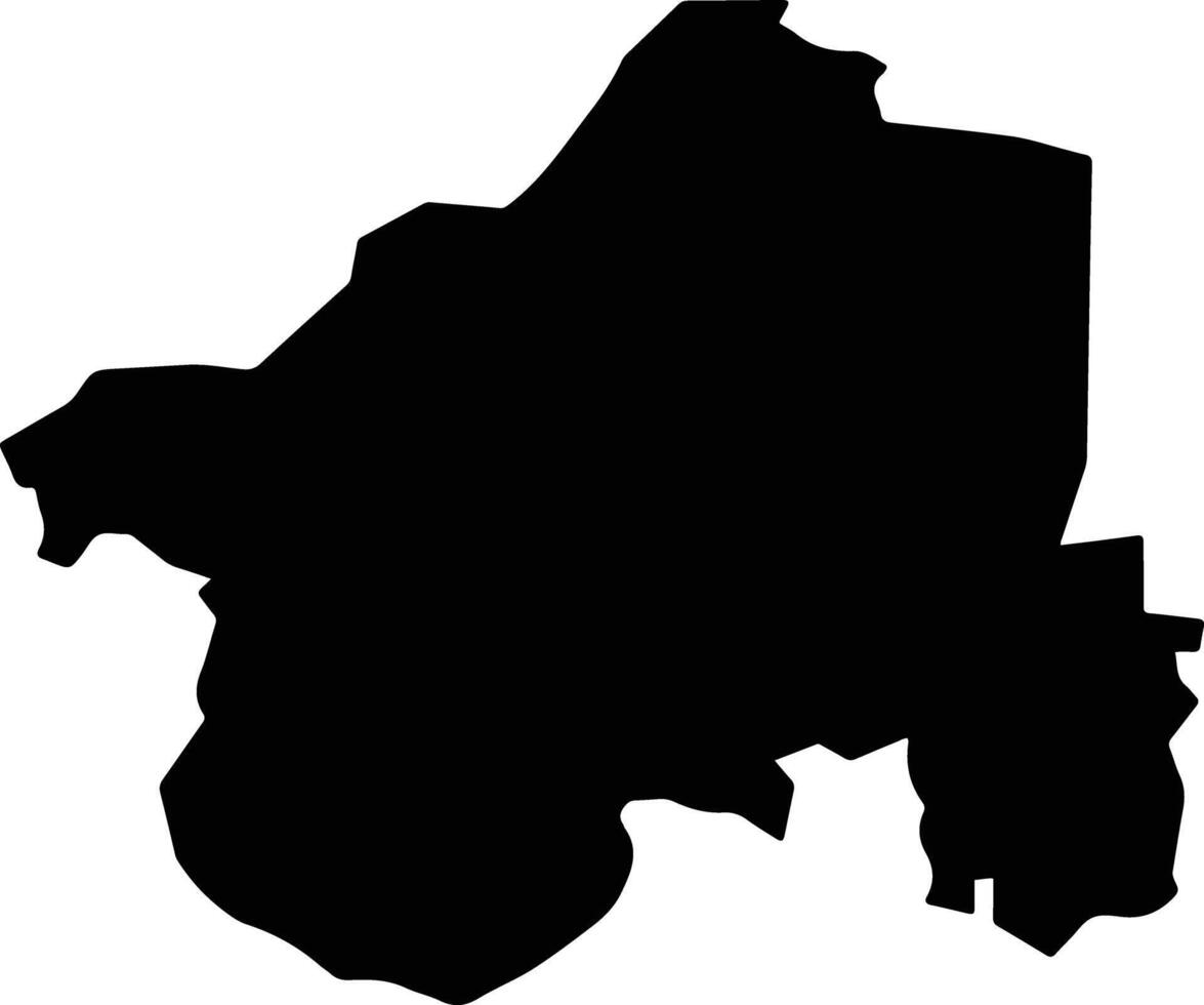 Urus Martanovsky District Russia silhouette map vector