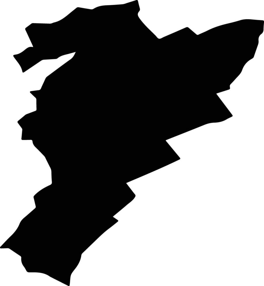 Urvansky District Russia silhouette map vector