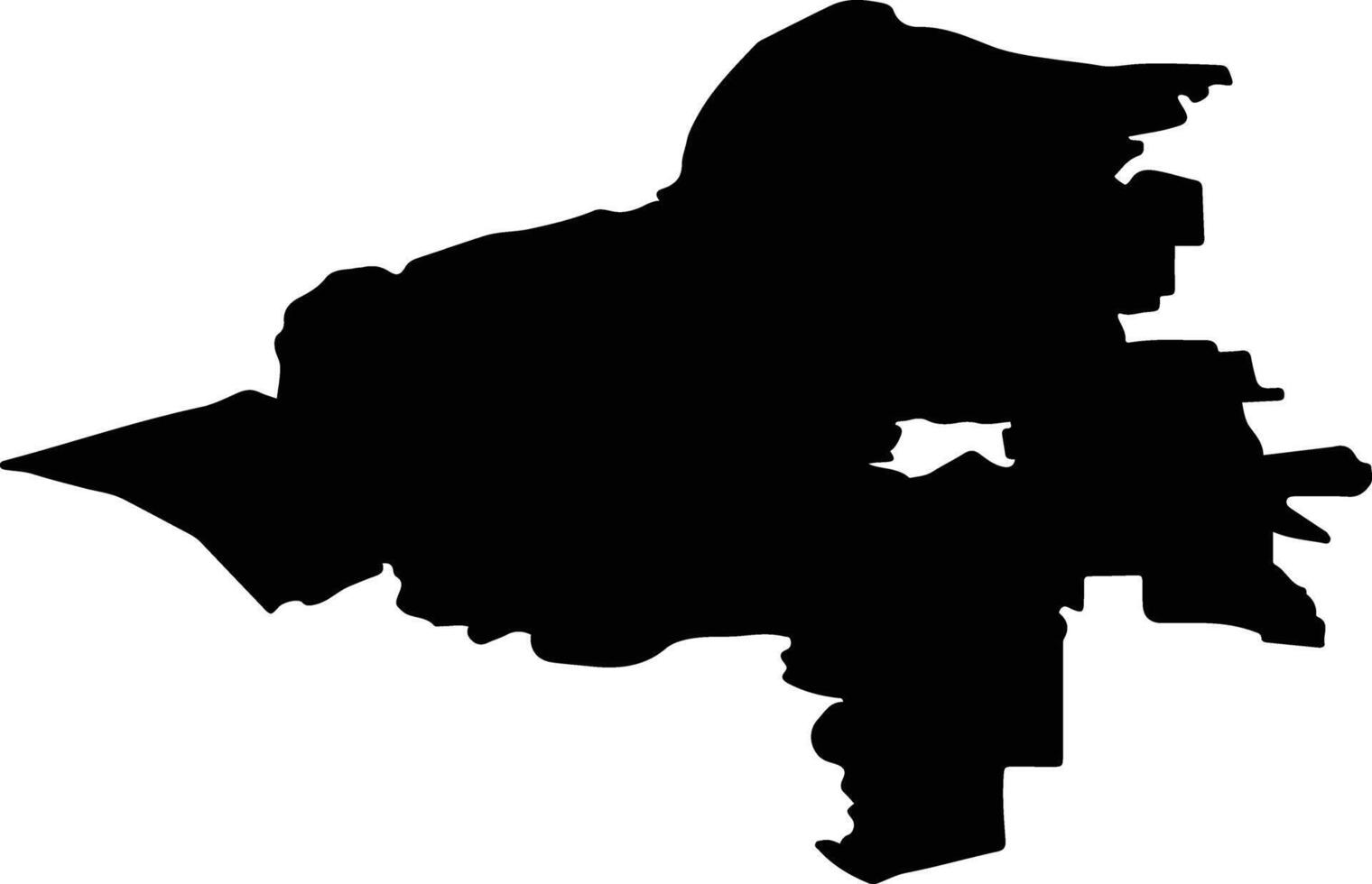Uryupinsky District Russia silhouette map vector