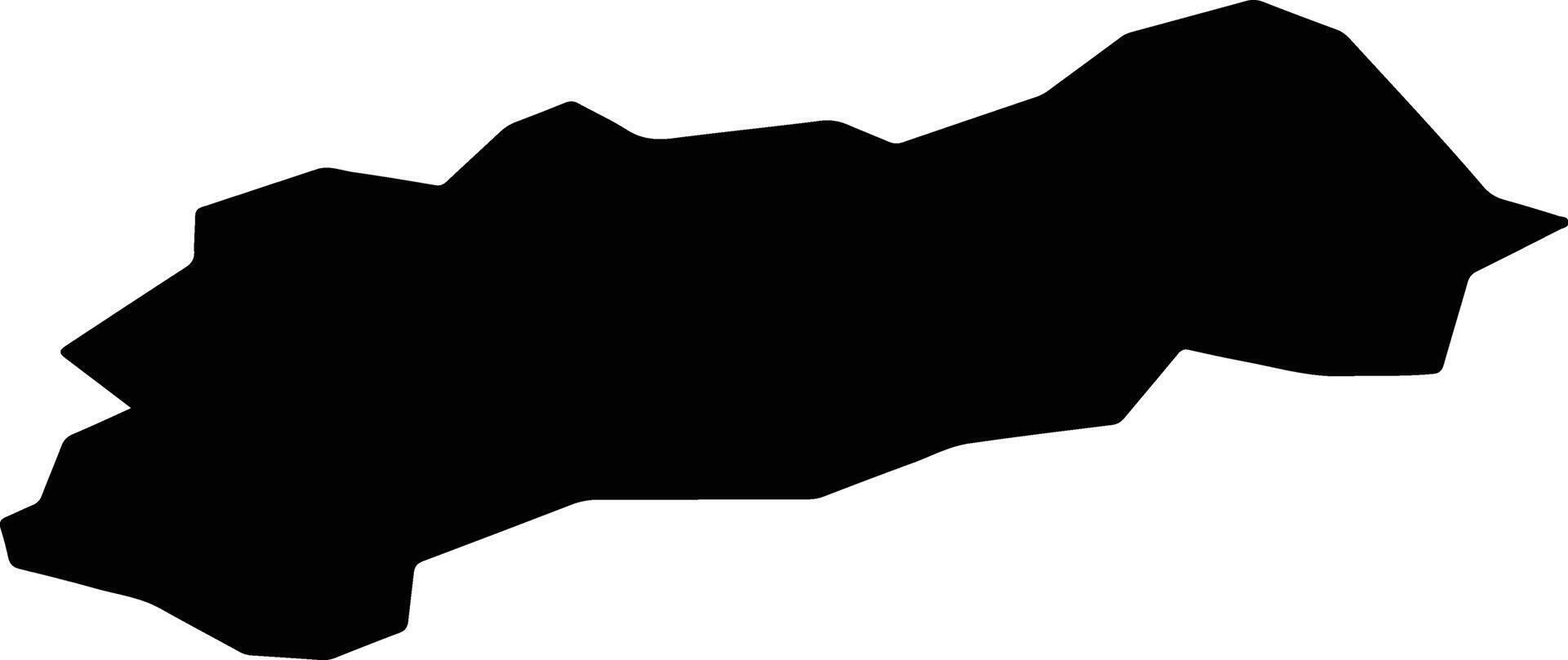 Ushachy Belarus silhouette map vector