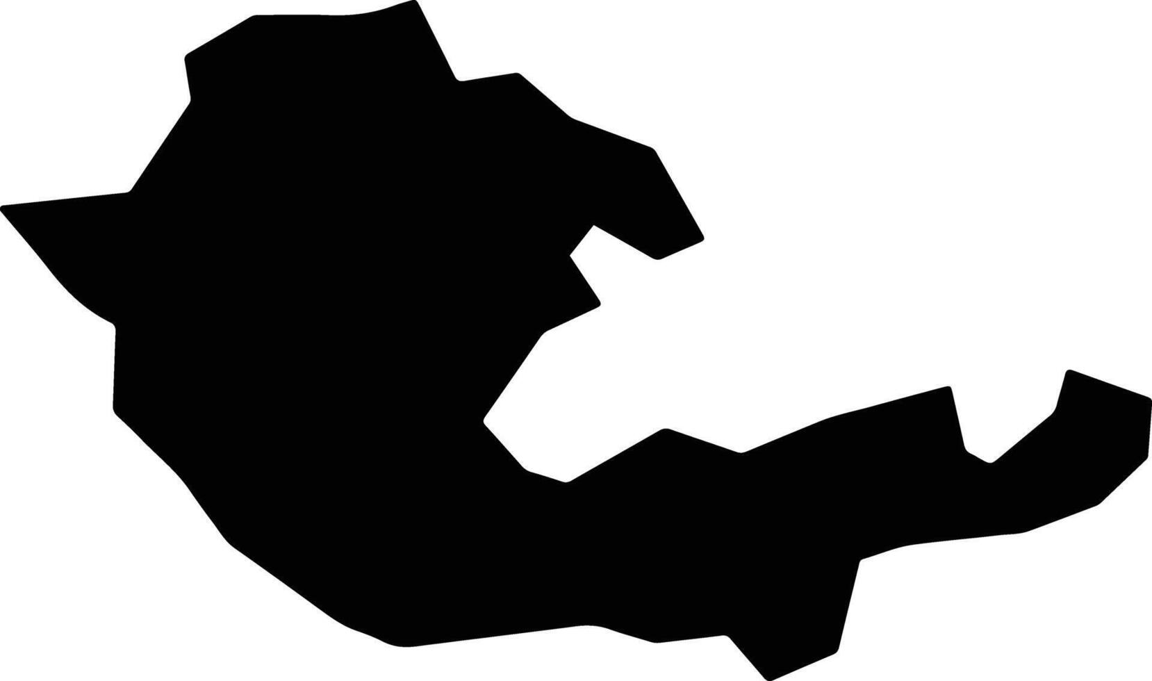 Ushongo Nigeria silhouette map vector