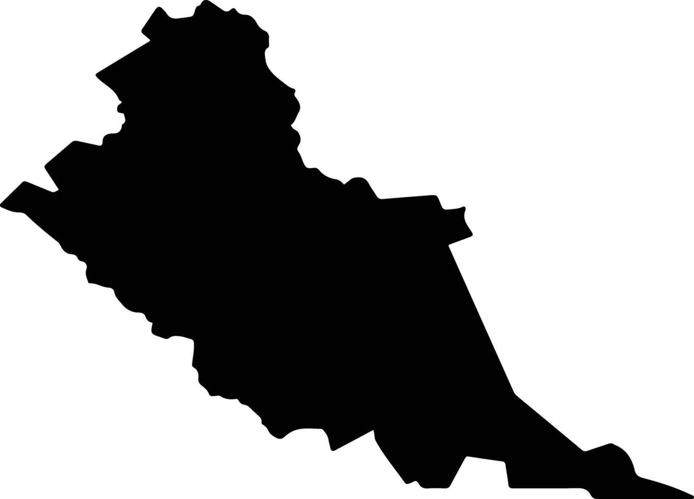 Usino Bundi District Papua New Guinea silhouette map vector