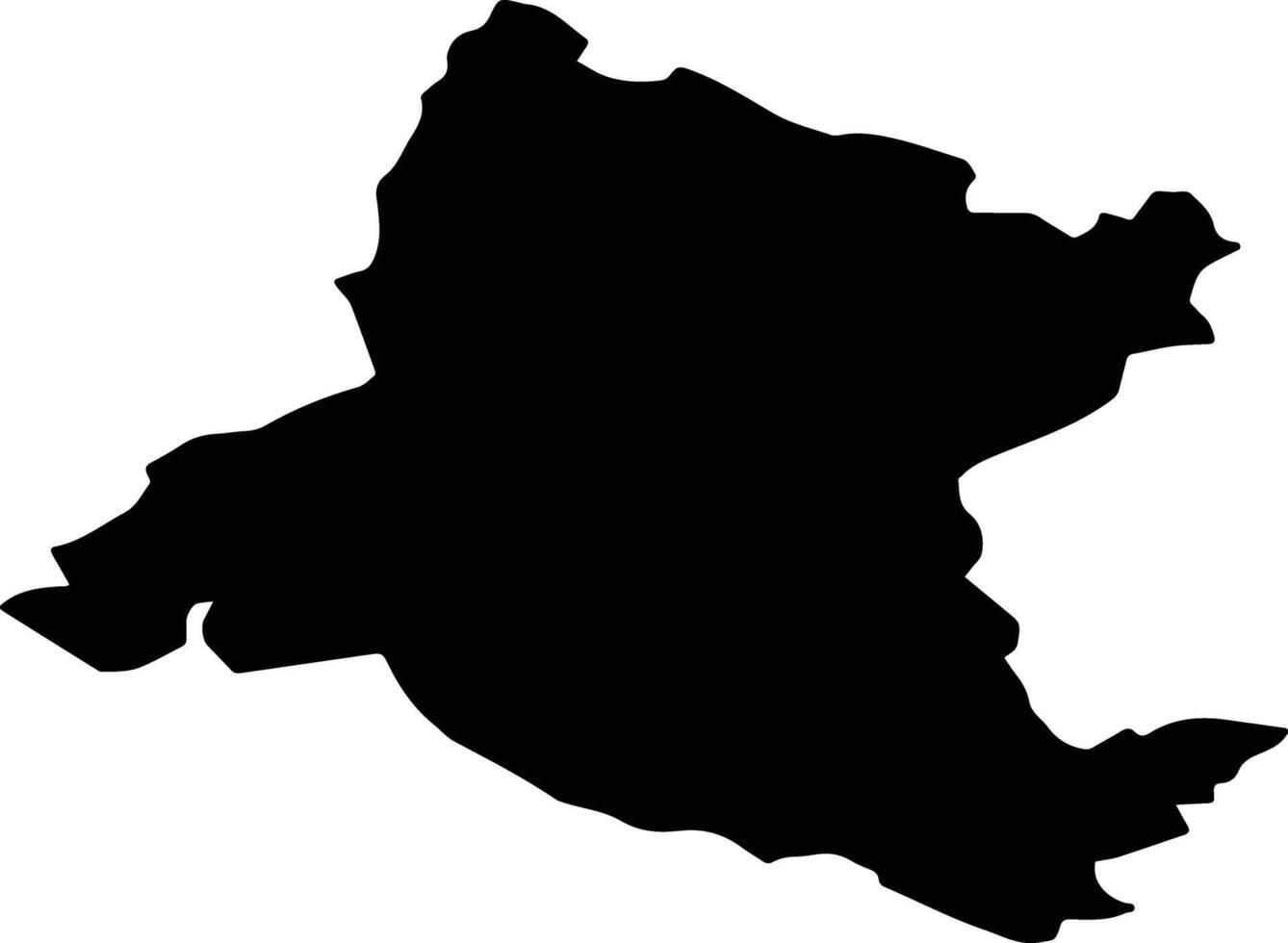 Ust Dzhegutinsky District Russia silhouette map vector