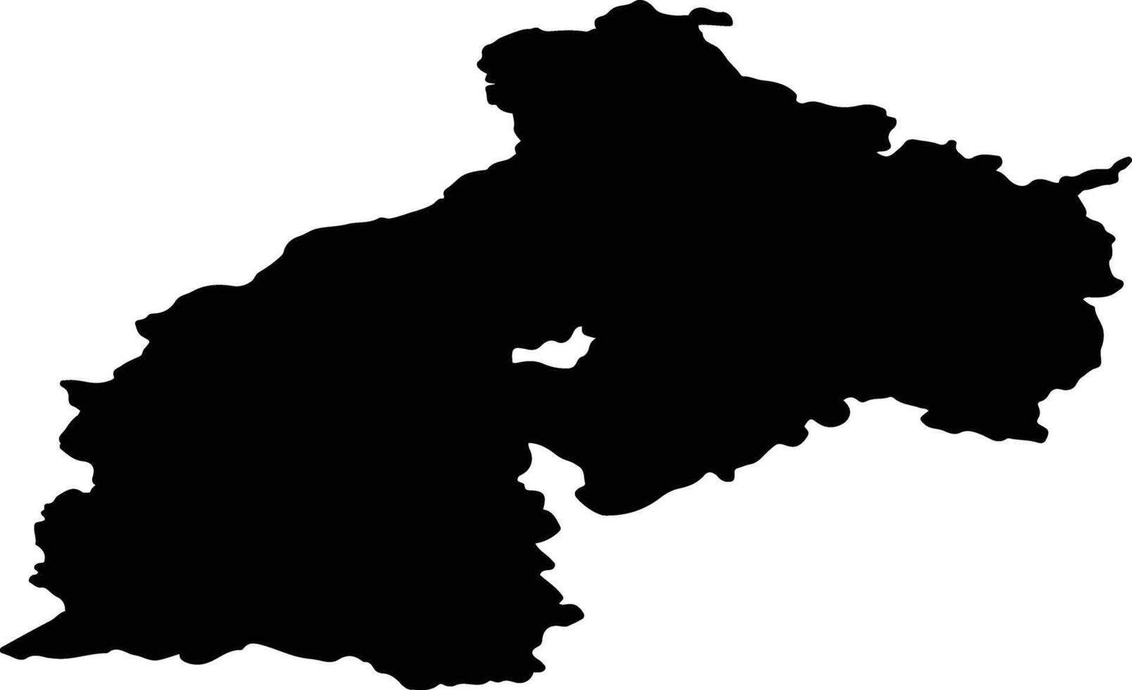Ust Ilimsky Russia silhouette map vector