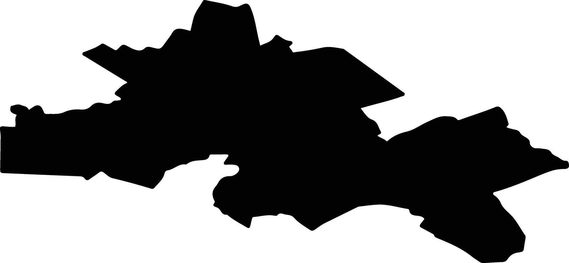 Ust Kalmansky District Russia silhouette map vector