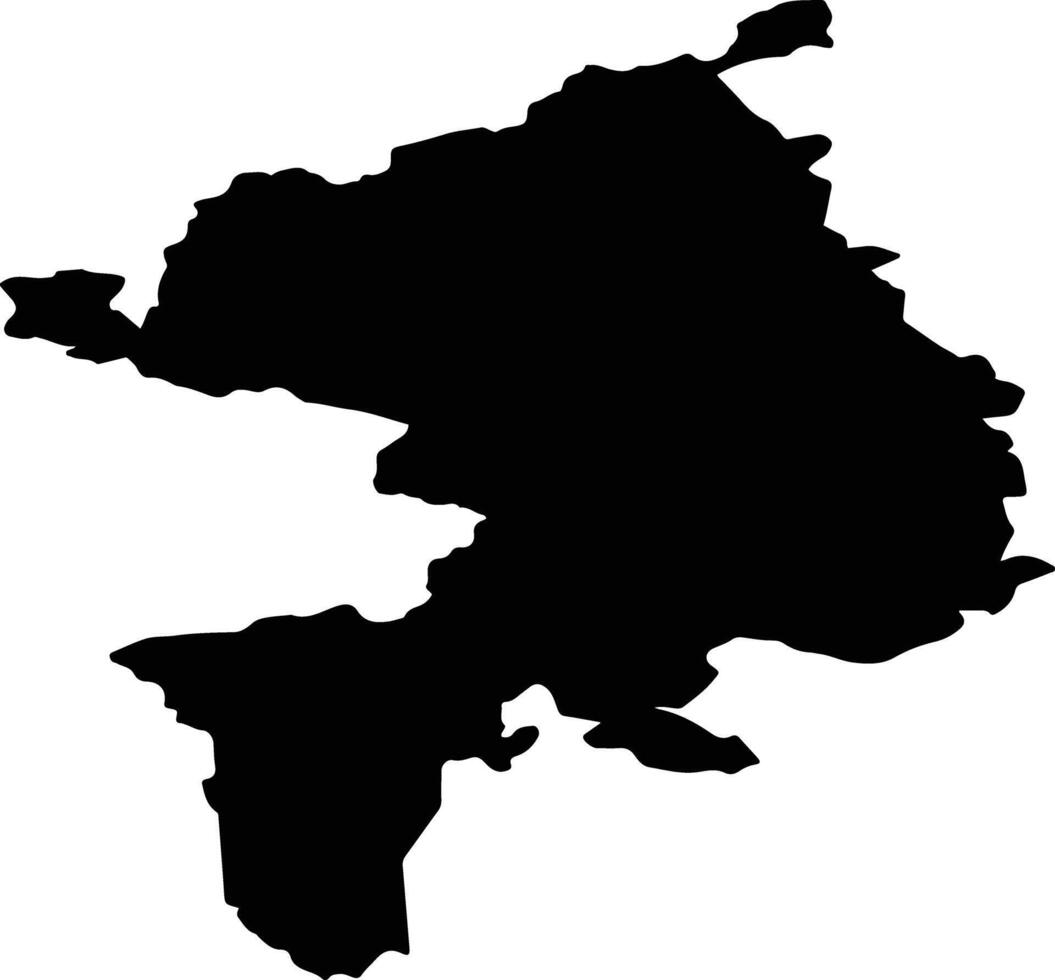 Ust Kansky District Russia silhouette map vector