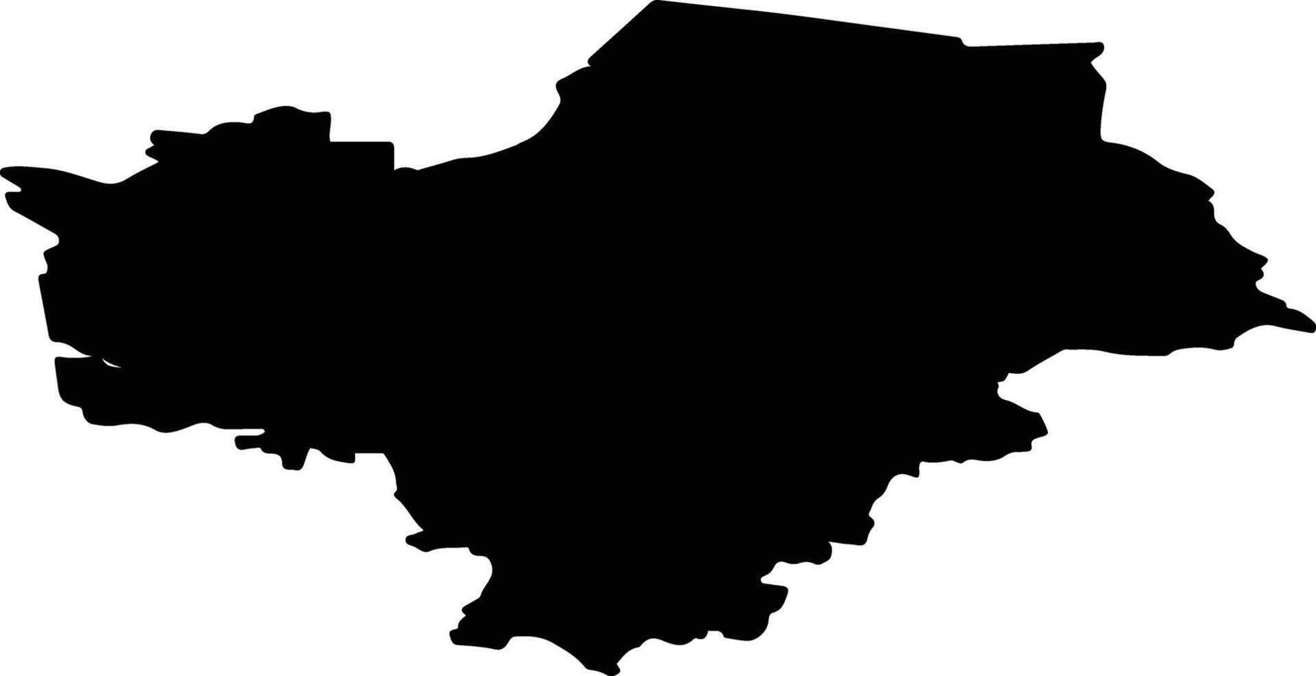 Ustyuzhensky District Russia silhouette map vector
