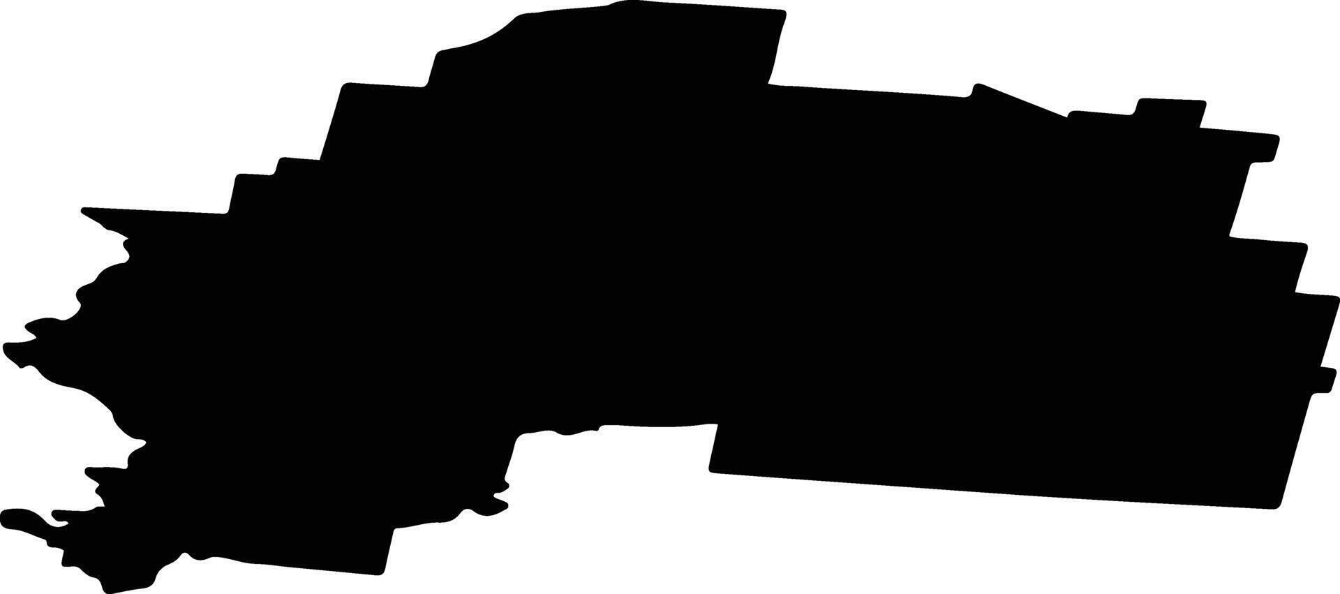 Ustyansky District Russia silhouette map vector