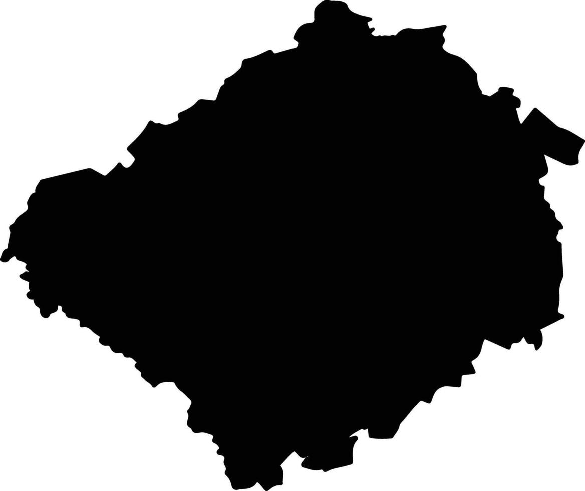 Uthukela South Africa silhouette map vector