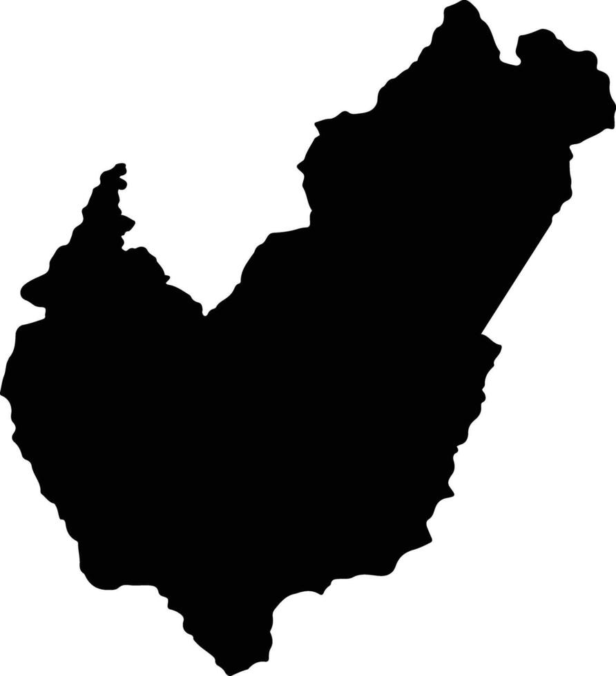 Utcubamba Peru silhouette map vector